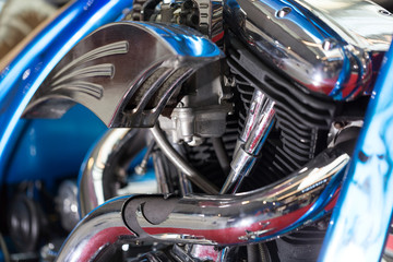 Fototapeta na wymiar motorcycle engine block, high torque and horsepower