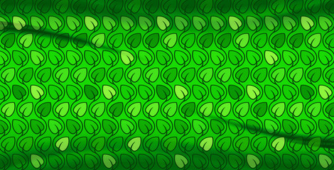 Green background consisting of curly branches with leaves