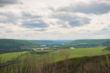 View of Peace River valley from the Peace River Lookout near Fort St. John