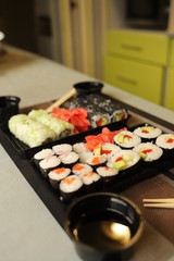 sushi on plate