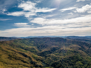 sunny autumn golden day at the end of September over the mountain Fortress near the village of Planchesky Slit 