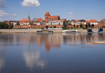 Panoramic view of Torun. Poland - obrazy, fototapety, plakaty