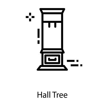  Hall Tree Vector 
