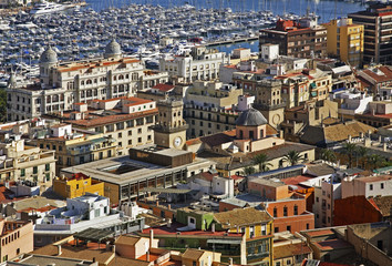 Panoramic view of Alicante. Spain