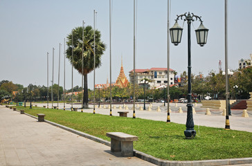 Wat Botum park in Phnom Penh. Cambodia