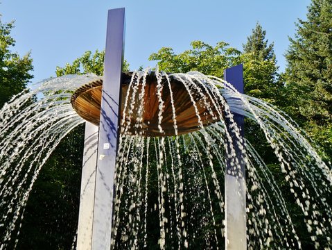 Springbrunnen im Volkspark Friedrichshain Berlin