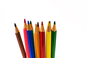 Fototapeta premium colored pencils on a limited background for drawing graphics