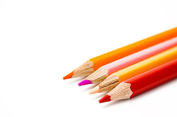 Obraz premium colored pencils on a limited background for drawing graphics