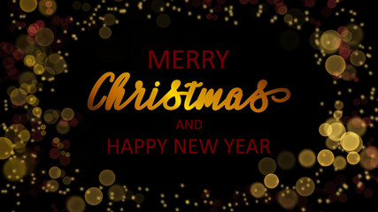 Merry Christmas and Happy New Year background
