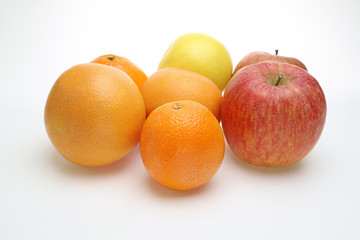 リンゴ,オレンジとグレープフルーツ