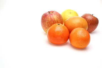 リンゴ,オレンジとグレープフルーツ