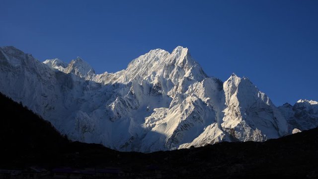 Himalayas, mountains and clouds. Hike around Manaslu