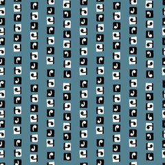 Hand drawing Seamless vector pattern. Background. with abstract square elements.