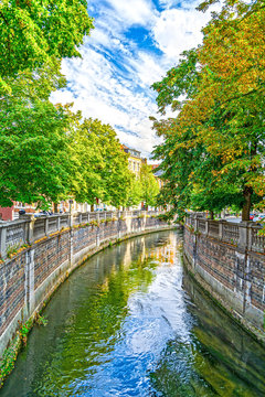 Leuven, Belgium, Dijle / Dyle river water channel