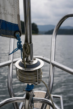 Roller furler on sailing boat