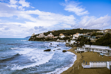 Fototapeta premium Castiglioncello, Baia del Quercetano - view of the Tyrrhenian coast in Tuscany. Italy