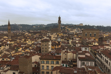 Fototapeta na wymiar View of Florence from a height