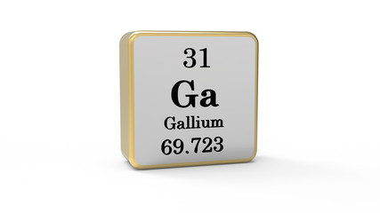 3d Gallium Element Sign. Stock image	