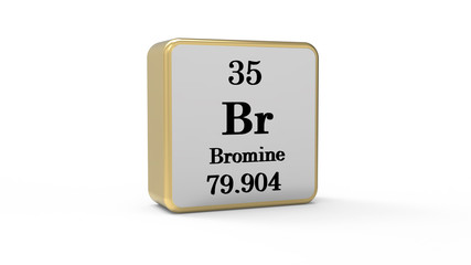 3d Bromine Element Sign. Stock image	