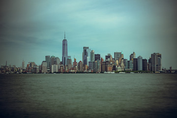 View of south Manhattan from Ellis island