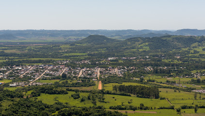 Rural landscape and Atlantic forest at the top of Cerro Chapadão-2