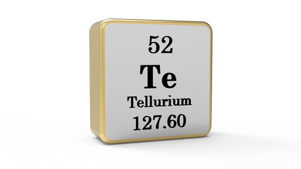 3d Tellurium Element Sign. Stock image	