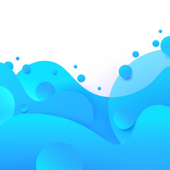 Diseño orgánico de formas geométricas. Ilustración de ondas y burbujas coloridas con degradados..