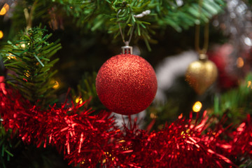 christmas ball on tree