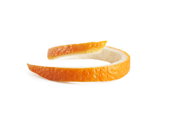 peel of an orange isolated on a white background