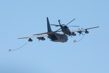C-130J air refueling  a Black Hawk helicopter