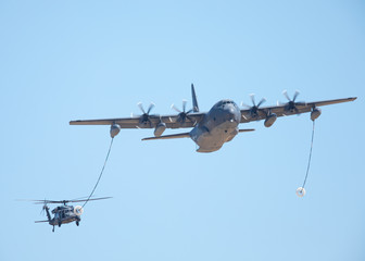 C-130J air refueling  a Black Hawk helicopter