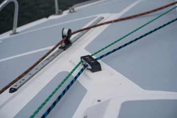 Elements of tackling on a yacht boat