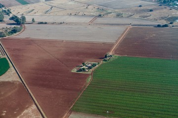 aerial view of agricultural landscape in Africa, Zimbabwe 