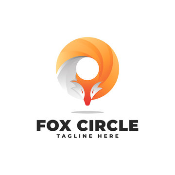 Fox Circle Gradient Modern Logo Vector Icon IllustrationFox Circle Gradient Modern Logo Vector Icon Illustration