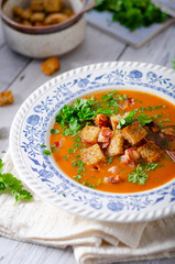 Delicious goulash soup