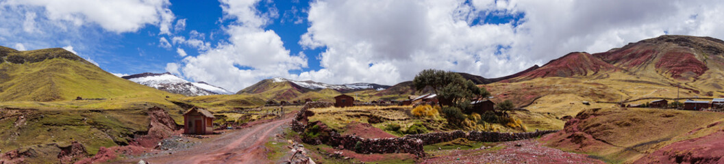 Landscape of the Andean mountain range in Peru
