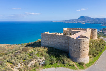 Turkish medieval fortress at Ancient Aptera in Chania, Crete, Greece.