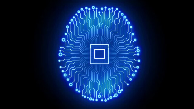 Digital Brain Synapses Data Flow, Quantum CPU Synapses, Artificial Intelligence