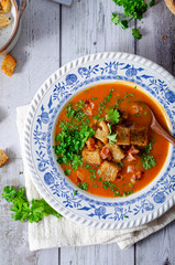 Delicious goulash soup