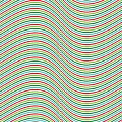 Seamless Christmas pinstripe wave pattern background