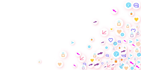 Social media marketing, Communication concept.