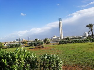 Beautiful view of the big mosque of algiers