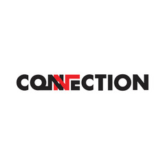 CONNECTION letter logo design vector