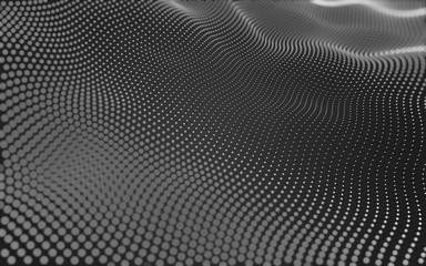 Abstract background. Molecules technology with polygonal shapes, connecting dots and lines. Connection structure. Big data visualization.