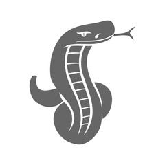 Snake Character logo template Vector illustration Isolated