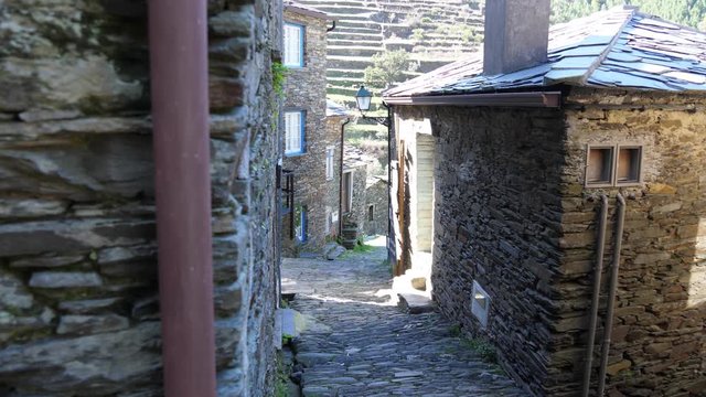 historical stone village Piod&atilde;o Portugal fish eye 4k