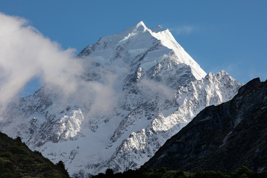 Mt Cook peak view, South Island of New Zealand