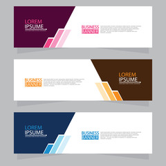 Vector abstract design web banner template. Web Design Elements - Header Design. Abstract geometric web banner template on grey background.Modern banner.