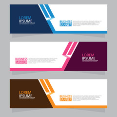 Vector abstract design web banner template. Web Design Elements - Header Design. Abstract geometric web banner template on grey background.Modern banner.