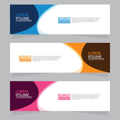 Naklejka premium Vector abstract design web banner template. Web Design Elements - Header Design. Abstract geometric web banner template on grey background.Modern banner.